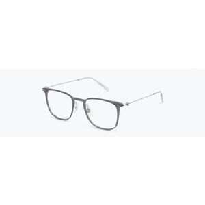 Montblanc MB0356O 010 Gray & Silver Optical Eyeglasses Frame Square Men’s Luxury